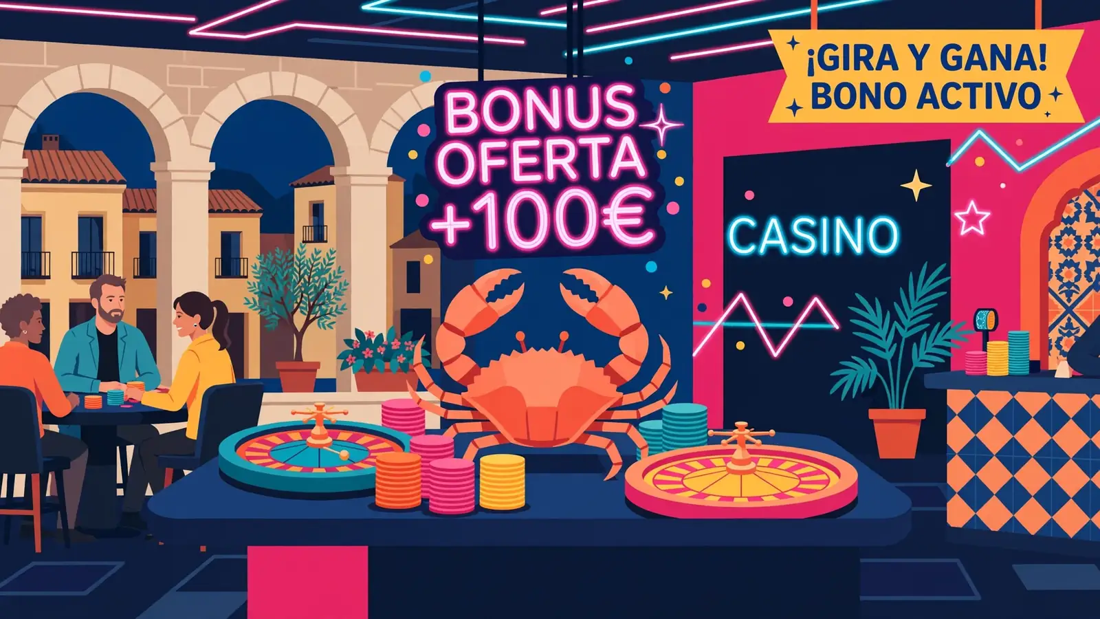 Casino online con bonus Crab: condiciones y juegos